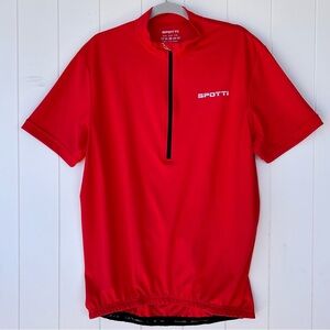 Spotti Men’s Cycling Jersey Short Sleeve 1/2 Zip Rear Cargo Pockets Size XXL
